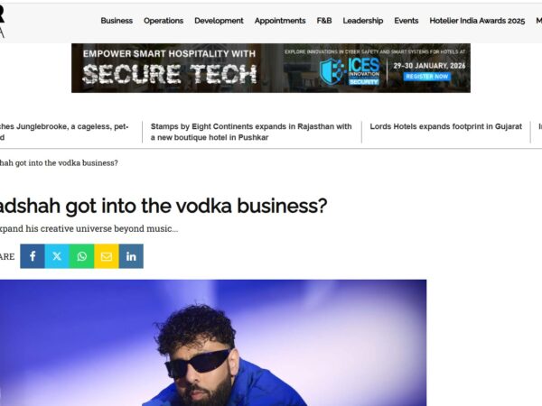 Why has Badshah got into the vodka business?